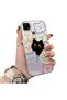 Realme C15/C25/C25S Compatible Colorful Line Cat Figure Phone Case Shock-Absorbing Protective Case
