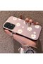 Samsung Galaxy A33 Compatible Women's Pink Striped Daisy Phone Case Shockproof - 2
