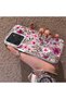 Poco C85 4g Compatible Burgundy Pink Floral Pattern Phone Case Shockproof - 2