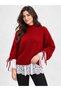 Asez Boutique Women's Half Turtleneck Lace Detailed Lace-Up Sleeve Knitwear Sweater - 3