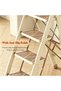 5‑Step Folding Step Ladder, Cream‑Yellow Collapsible Household Ladder, Widened Non‑Slip Pedal Design, Portable Safety Step Stool for Home Office - 5