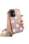 Infinix Smart 10 Compatible Women's Pink Striped Daisy Phone Case Impact Resistant