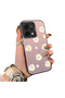Oppo Reno 14 Compatible Women's Pink Striped Daisy Phone Case Shockproof