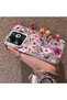 Tecno Spark 20 Compatible Burgundy Pink Flower Patterned Phone Case Shockproof - 2