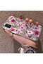 Samsung Galaxy A51 4g Compatible Claret Red Pink Flower Pattern Phone Case Shockproof - 2