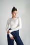 Women's Stone Detailed Long Sleeve Ribbed Blouse Cty-Abr-5975