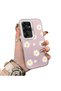 Samsung Galaxy S25 Ultra Compatible Women's Pink Striped Daisy Phone Case Impact Resistant