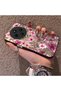 Redmi A4 Compatible Burgundy Pink Flower Pattern Phone Case Shockproof - 2