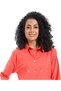 Womens Turned Down Collar Button Closure Modern - 4