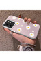 Infinix Smart 9 Compatible Women's Pink Striped Daisy Phone Case Impact Resistant - 2