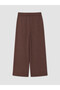 Brown Pleated Girls' Soft Touch Sweatpants - 2