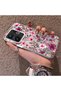 Vivo X200 Fe Compatible Burgundy Pink Floral Pattern Phone Case Shockproof - 2