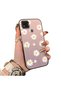 Poco C31 Compatible Women's Pink Striped Daisy Phone Case Shockproof