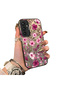 Samsung Galaxy S23 Fe Compatible Burgundy Pink Floral Pattern Phone Case Shockproof