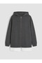 Anthracite Hooded Oversize Women's Cardigan