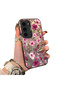 Samsung Galaxy S23 Compatible Burgundy Pink Floral Pattern Phone Case Shockproof