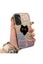 Samsung Galaxy M15 Compatible Colorful Line Cat Figure Phone Case Shock Absorbing Protective Case