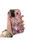 Redmi Note 10 Pro Compatible Burgundy Pink Flower Pattern Phone Case Shockproof