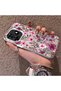 Tecno Spark 10 Pro Compatible Burgundy Pink Flower Pattern Phone Case Shockproof - 2
