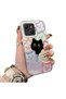 Tecno Spark 40C Compatible Colorful Line Cat Figure Phone Case Shock Absorbing Protective Case