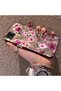 Poco C31 Compatible Burgundy Pink Flower Patterned Phone Case Shockproof - 2