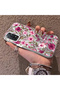 Redmi Note 11 Pro 4G/5G Compatible Claret Red Pink Flower Pattern Phone Case Shockproof - 2