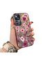 Mi 12T/12T Pro Compatible Burgundy Pink Flower Pattern Phone Case Shockproof