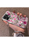 Poco X6 Compatible Burgundy Pink Floral Pattern Phone Case Shockproof - 2