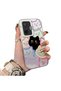 Poco F7 Compatible Colorful Line Cat Figure Phone Case Shock Absorbing Protective Case