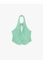 Slim Fit Bowknot Gingham Halter Neck Top