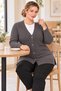 Women's Plus Size Gray Hair Knit Patterned V-Neck Buttoned Pocket Long Knitwear Cardigan - 8
