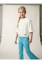 Girl's Bearded Drawstring Sweater and Spanish-Cut Jeans 2-Piece Set - 2
