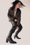 Les Châtelets Mirabeau Thick 7cm Heeled Patent Leather Pointed Toe Boots - 6