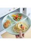 (عبوة من 5 قطع) أطباق للتحكم في الحصص الغذائية لتحقيق تغذية متوازنة، أطباق مقسمة غير قابلة للكسر مقاس 9 بوصات، 3 أقسام - 5