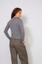 Basic Button Detail Tricot Cardigan Anthracite - 4