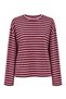 Çizgili Oversize Basic Bluz