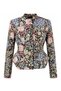 Asymmetrical Cut Floral Patterned Jacket