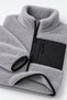 Men's Oversize Welsoft Fabric Fleece Zippered Gray Jacket with Pockets - 2