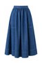 Oversized Denim Skirt with Side Pockets