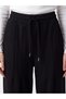 Black Women's Thick Sweatpants with Elastic Waist - 3