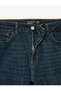 Normal Waist Cotton Tapered Jean Trousers with Pockets - Tapered Jeans - 4