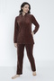 Women's Plus Size Cotton Hooded Velvet Tracksuit Set / Tile 2291 - 2