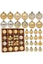 42 Pcs Christmas Tree Balls Ornaments, Christmas Decorative Hanging Baubles for Home Party Holiday Wedding Tree Decorations (Gold)