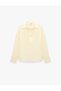 Classic Collar Lace-Up Front Long Sleeve Oversized Blouse