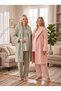 New Season Green Shawl Collar Winter Breastfeeding Compatible Special Design Long Sleeve Maternity Pajama Set 3-Piece Set - 7