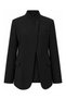 Single Button Asymmetrical Cut Jacket - 3