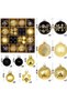 44 Pcs Christmas Tree Balls Ornaments, Christmas Decorative Hanging Baubles for Home Party Holiday Wedding Tree Decorations (Gold/Black) - 2