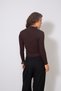 Basic Button Detail Tricot Cardigan Brown - 4