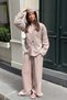 Tencel Linen Brown Melted Rose Jacket