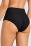 Black Seamless Laser Cut High Waist Slip Panties - 3